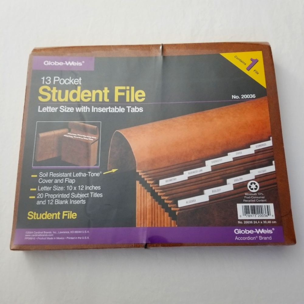 13 Pocket Letter Size Expandable File